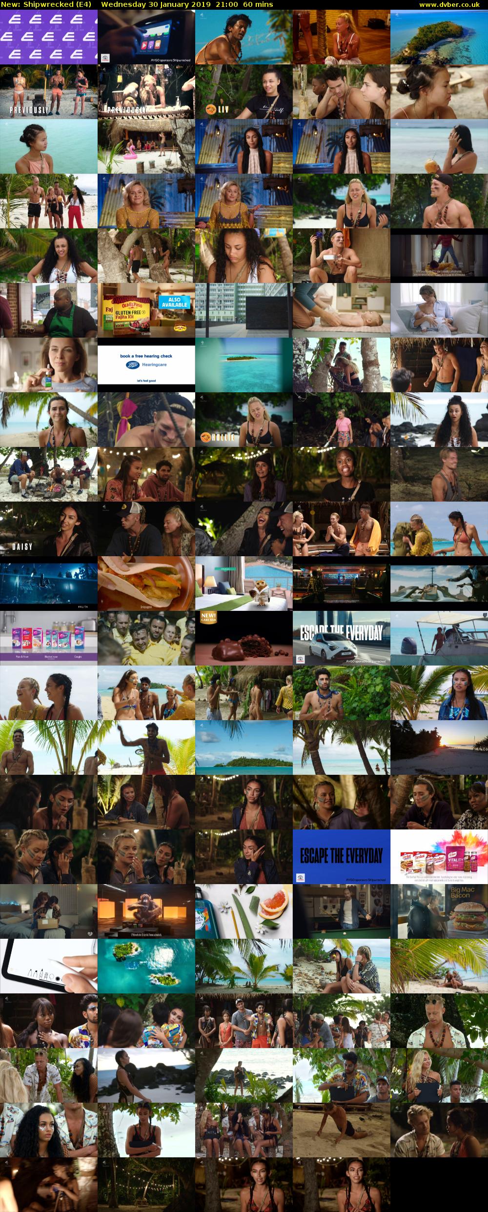 Shipwrecked (E4) Wednesday 30 January 2019 21:00 - 22:00