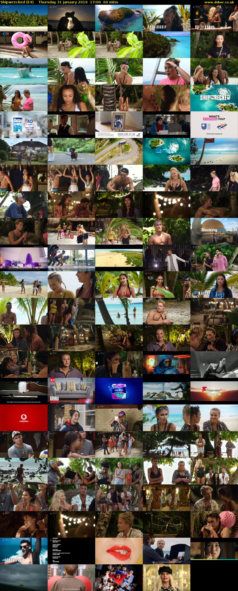Shipwrecked (E4) Thursday 31 January 2019 17:00 - 18:00