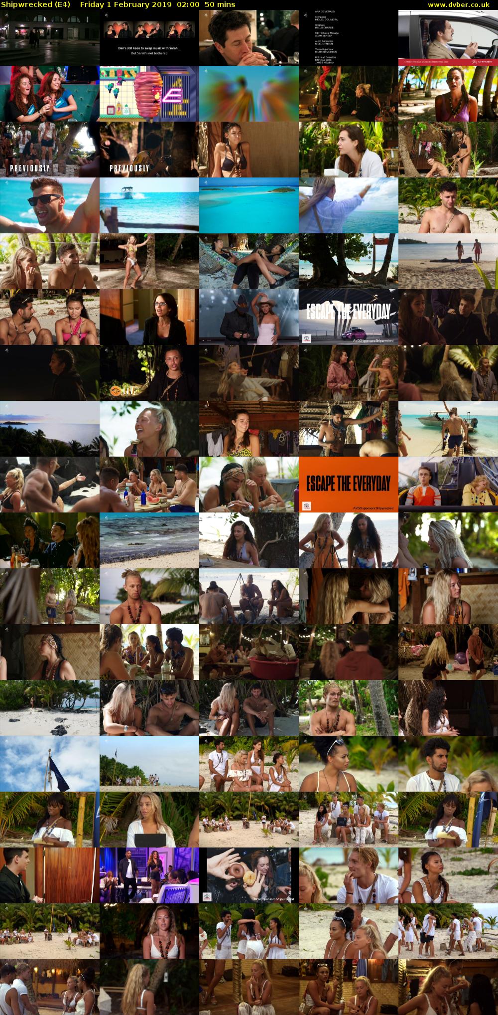 Shipwrecked (E4) Friday 1 February 2019 02:00 - 02:50