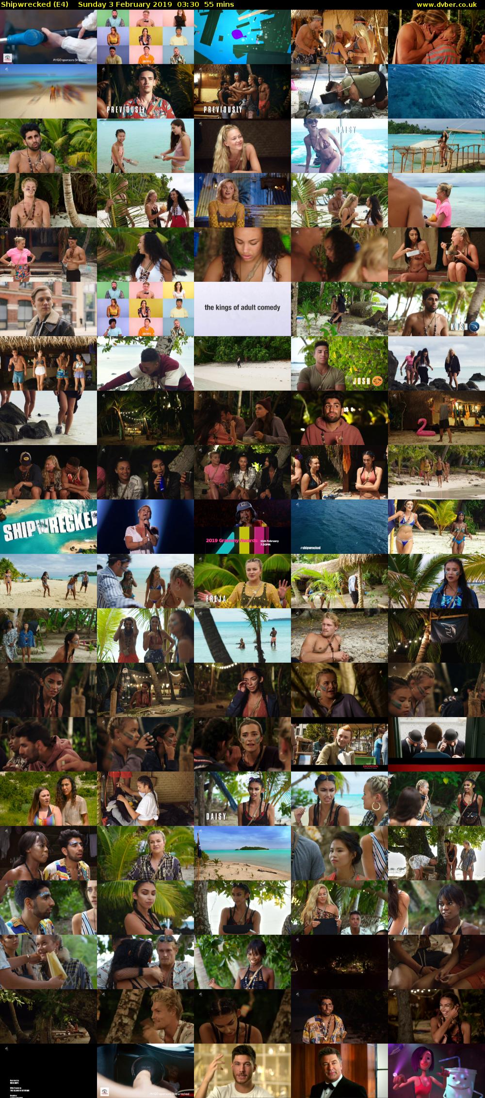 Shipwrecked (E4) Sunday 3 February 2019 03:30 - 04:25