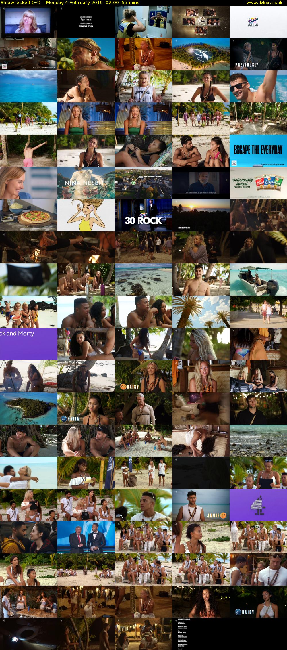 Shipwrecked (E4) Monday 4 February 2019 02:00 - 02:55