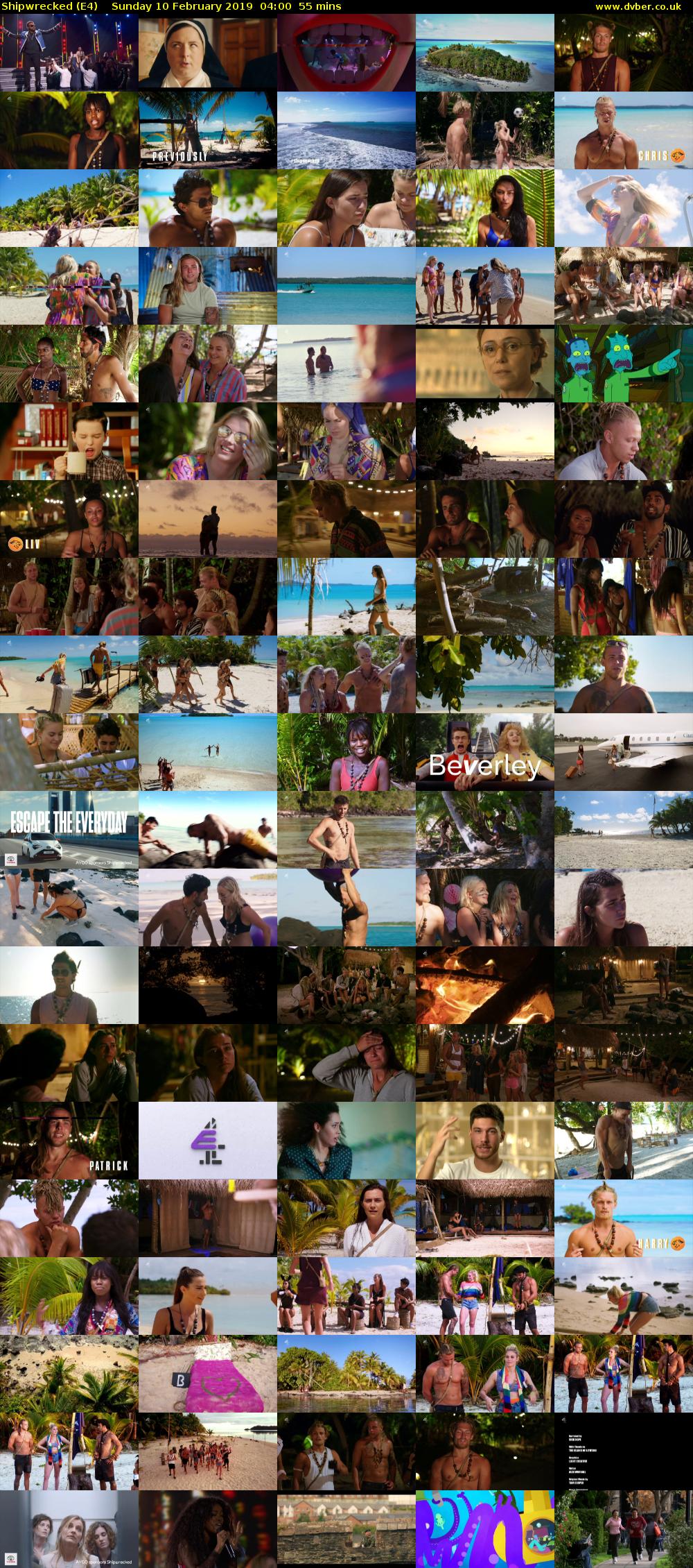 Shipwrecked (E4) Sunday 10 February 2019 04:00 - 04:55