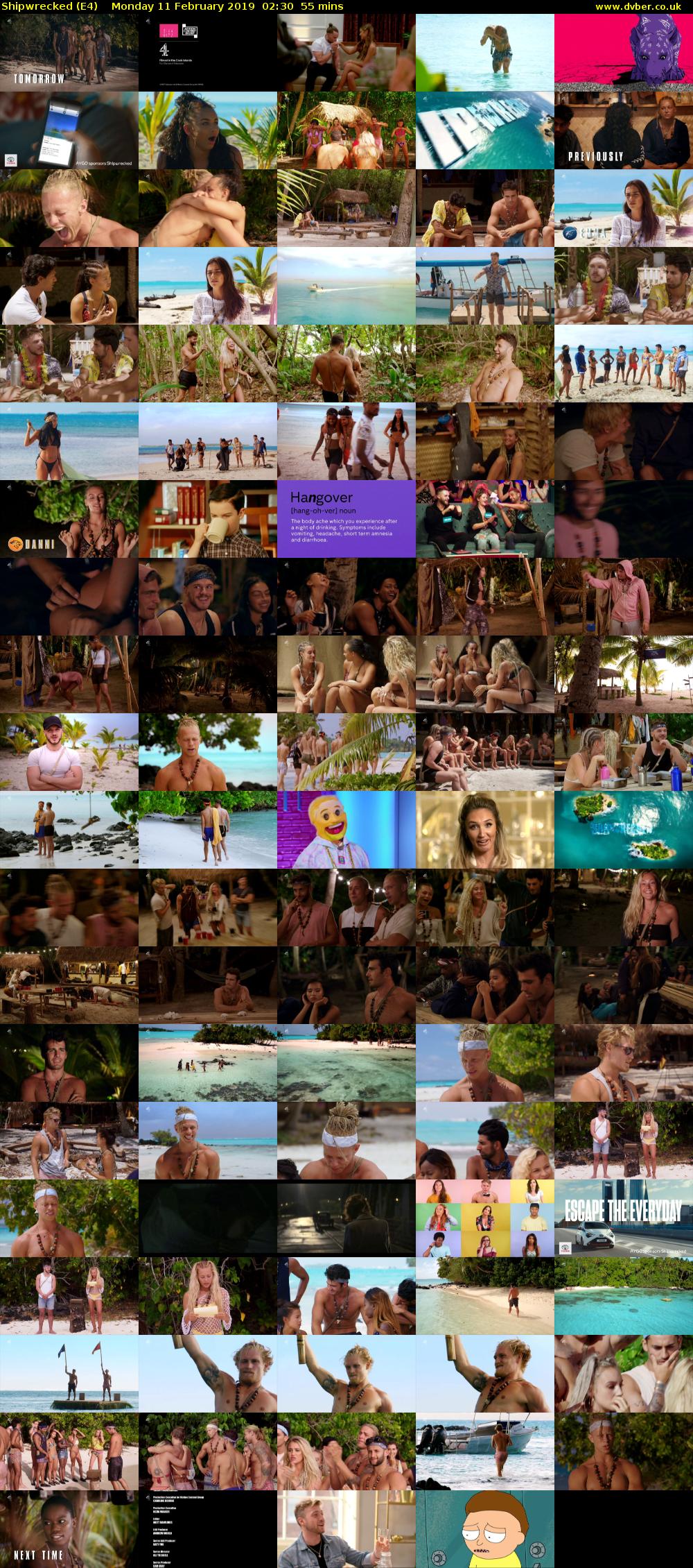 Shipwrecked (E4) Monday 11 February 2019 02:30 - 03:25