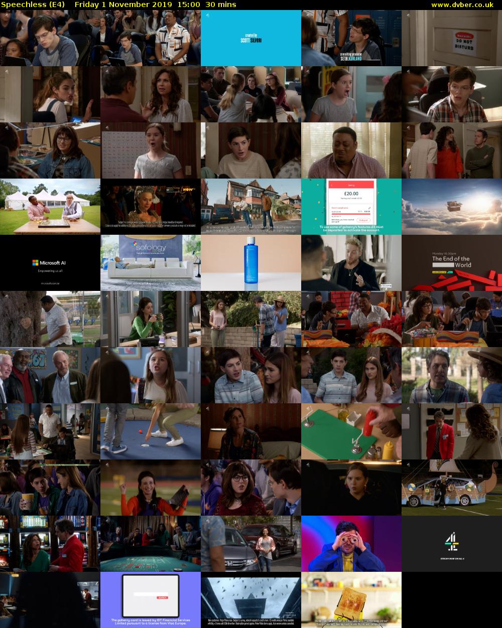 Speechless (E4) Friday 1 November 2019 15:00 - 15:30