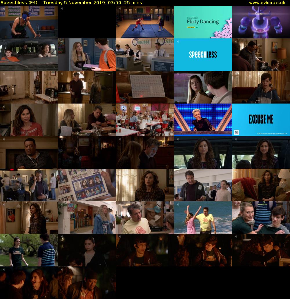 Speechless (E4) Tuesday 5 November 2019 03:50 - 04:15