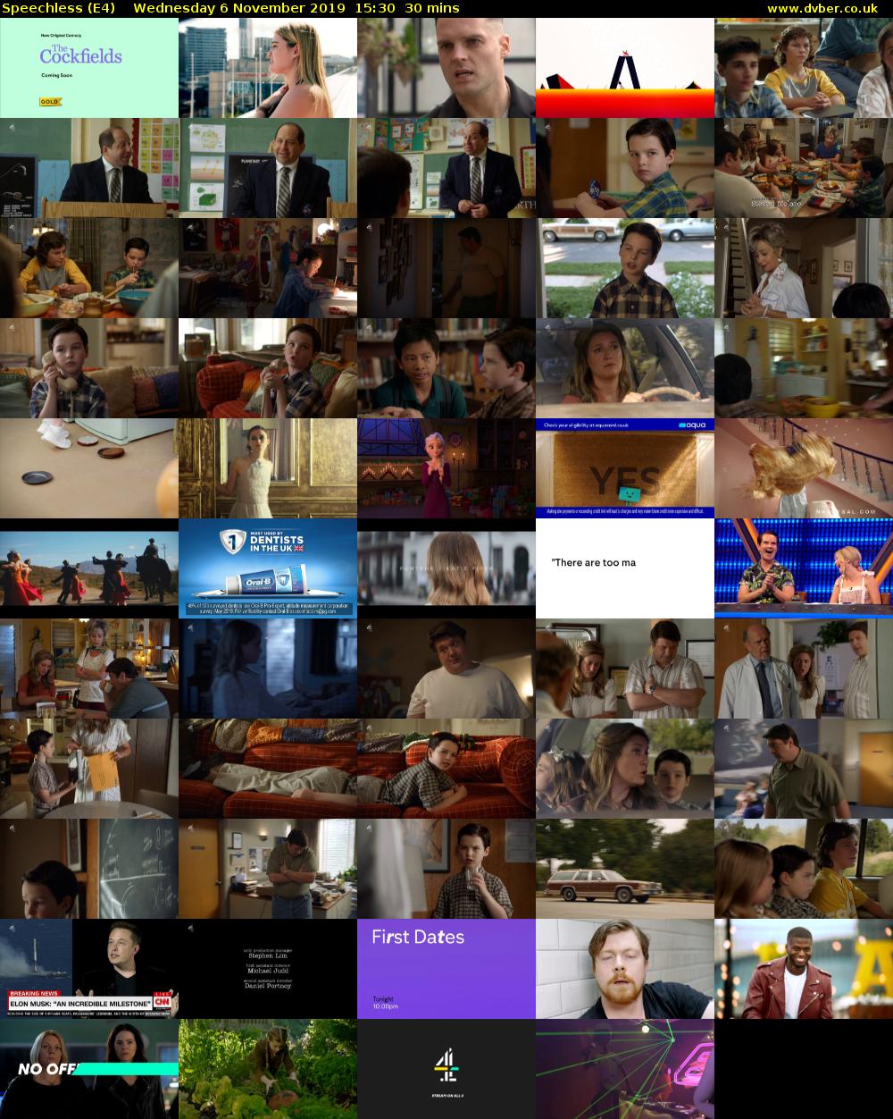 Speechless (E4) Wednesday 6 November 2019 15:30 - 16:00