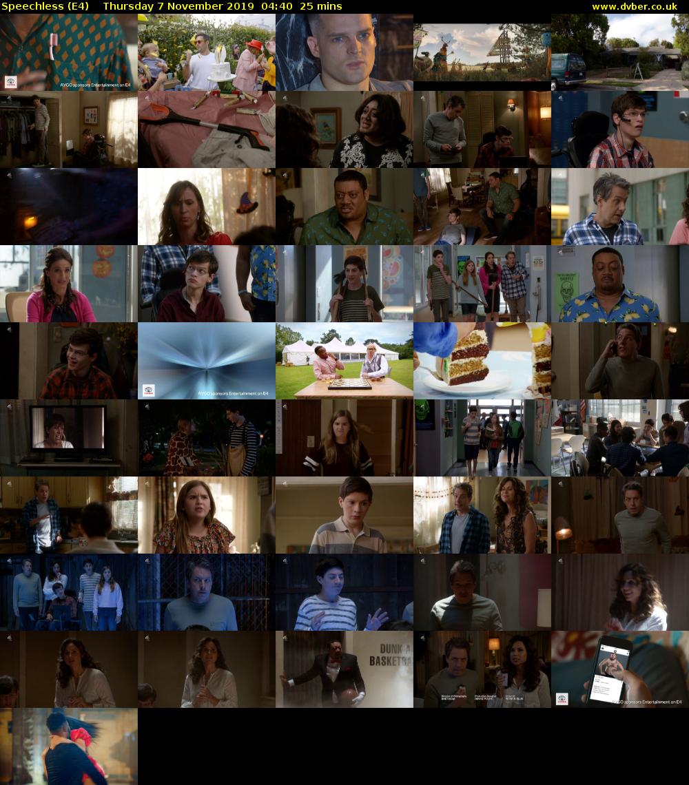 Speechless (E4) Thursday 7 November 2019 04:40 - 05:05