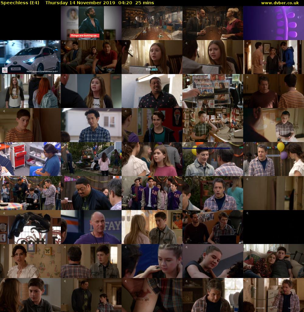 Speechless (E4) Thursday 14 November 2019 04:20 - 04:45