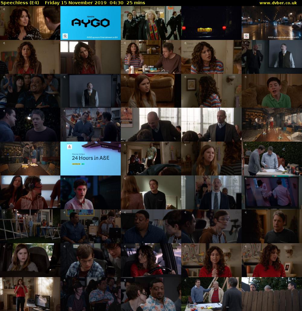 Speechless (E4) Friday 15 November 2019 04:30 - 04:55