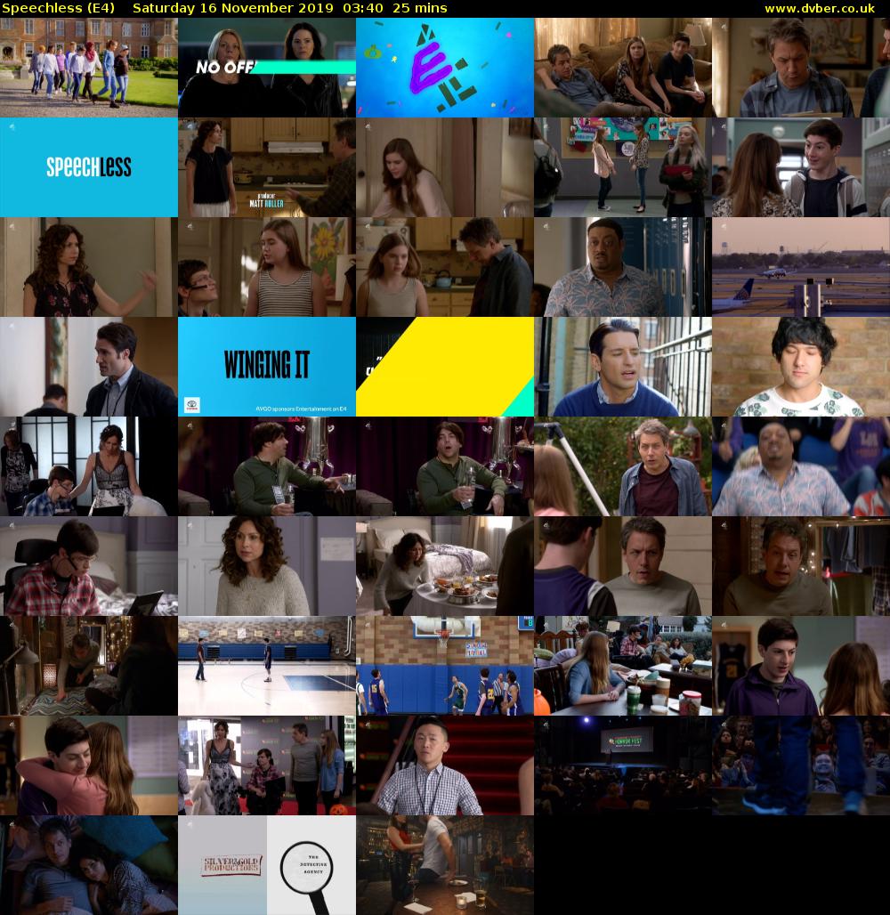 Speechless (E4) Saturday 16 November 2019 03:40 - 04:05