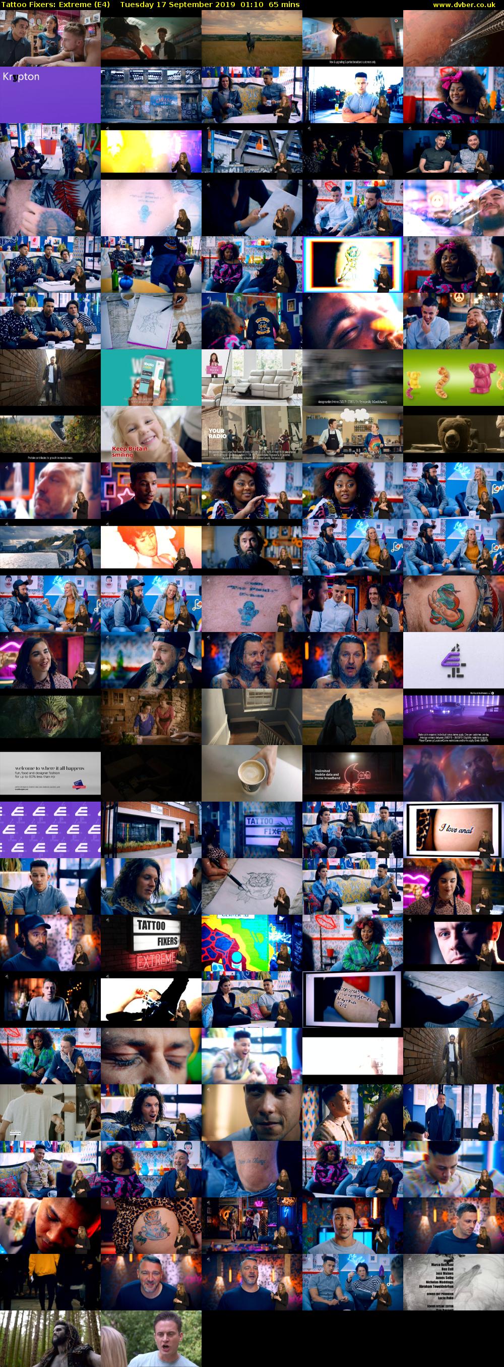 Tattoo Fixers: Extreme (E4) Tuesday 17 September 2019 01:10 - 02:15