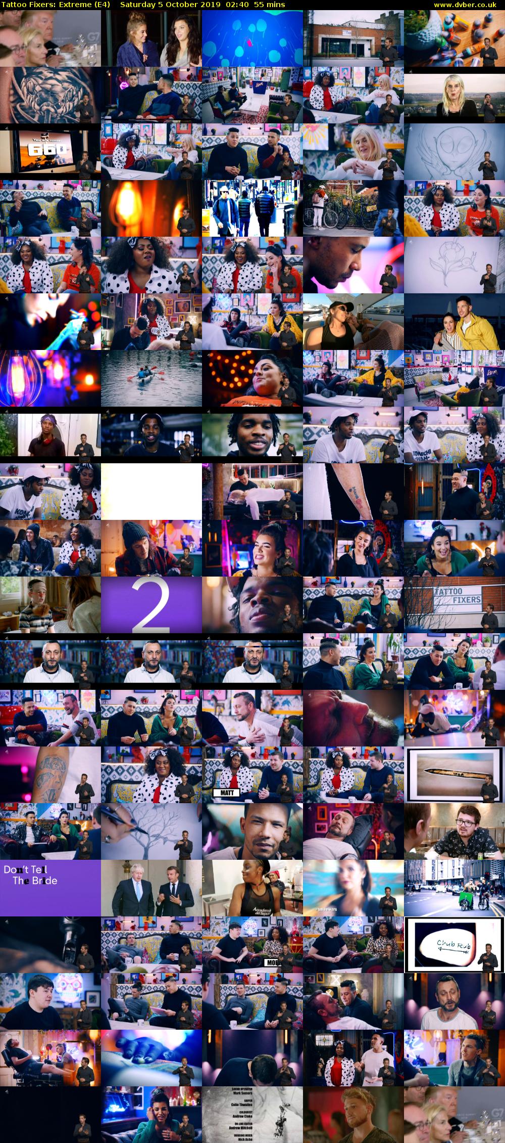 Tattoo Fixers: Extreme (E4) Saturday 5 October 2019 02:40 - 03:35