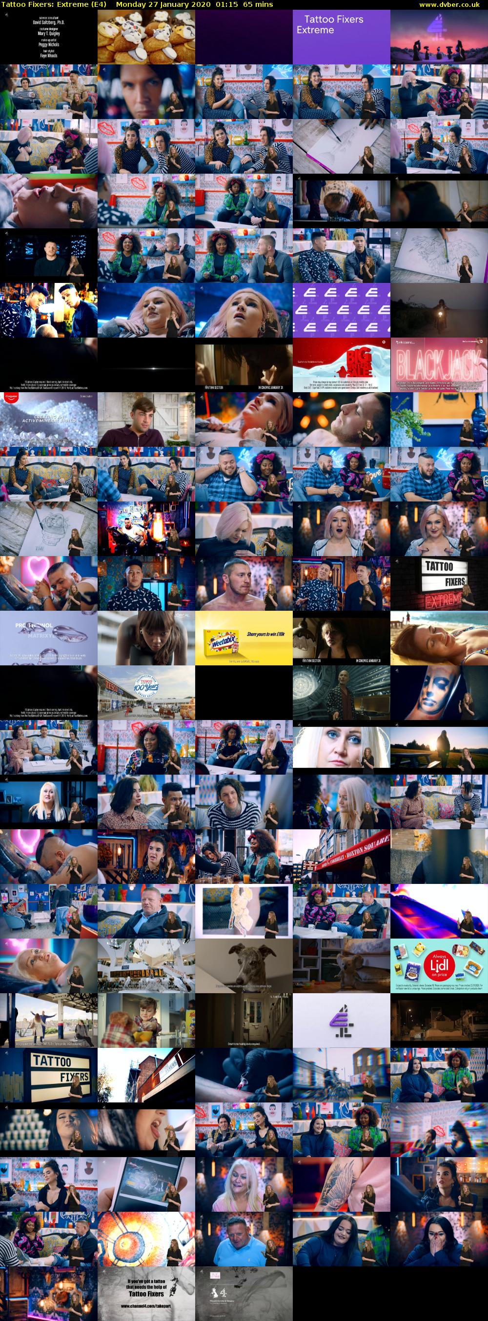 Tattoo Fixers: Extreme (E4) Monday 27 January 2020 01:15 - 02:20
