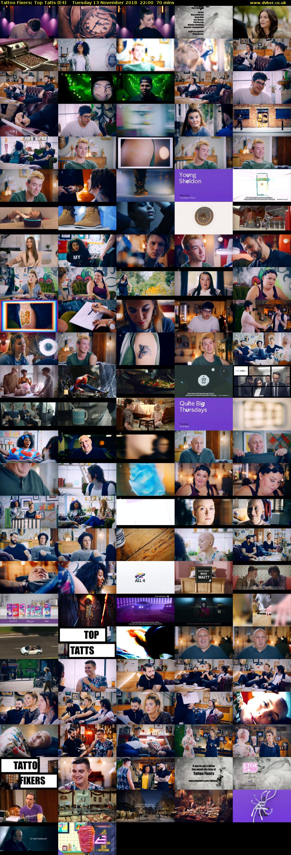 Tattoo Fixers: Top Tatts (E4) Tuesday 13 November 2018 22:00 - 23:10