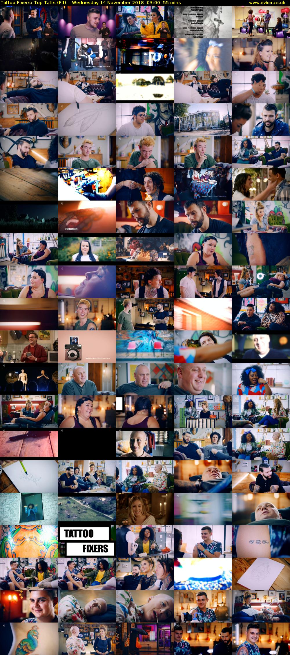 Tattoo Fixers: Top Tatts (E4) Wednesday 14 November 2018 03:00 - 03:55