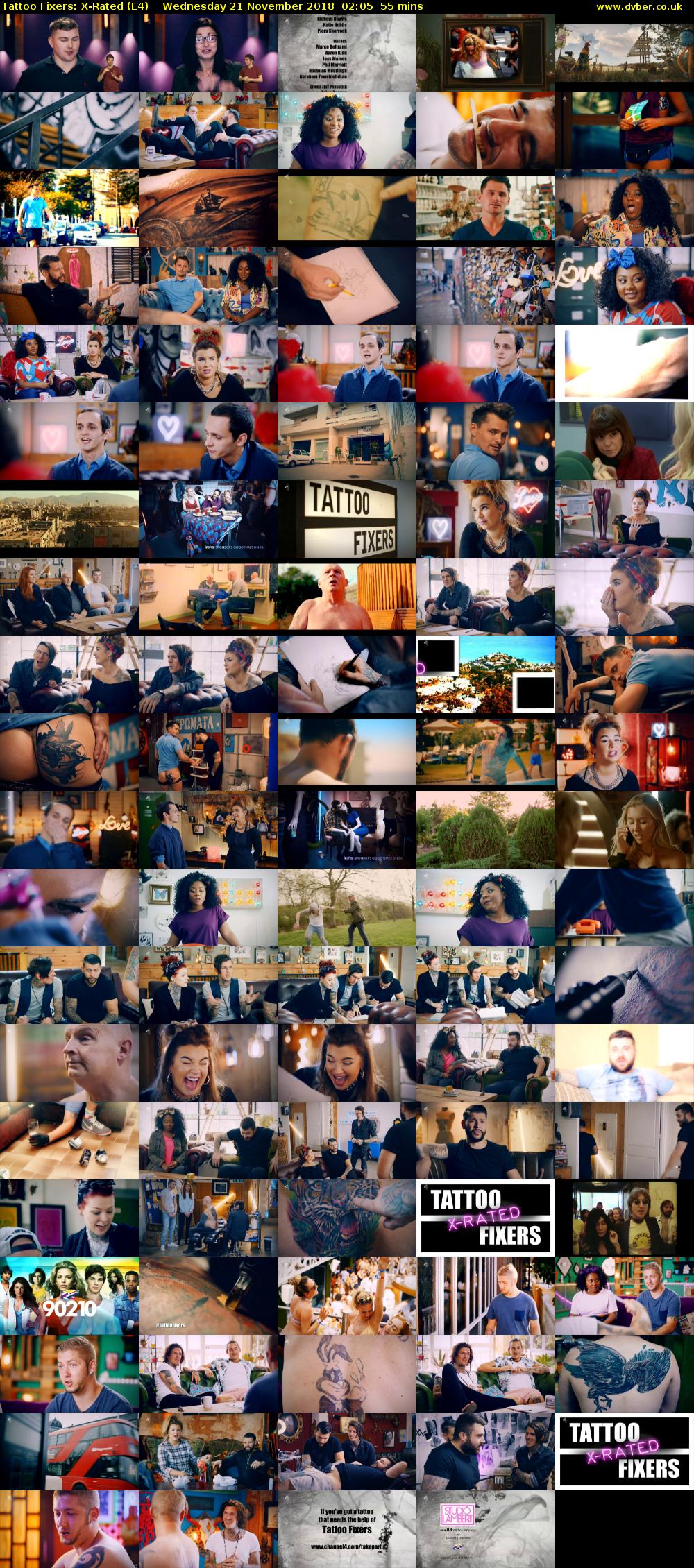 Tattoo Fixers: X-Rated (E4) Wednesday 21 November 2018 02:05 - 03:00