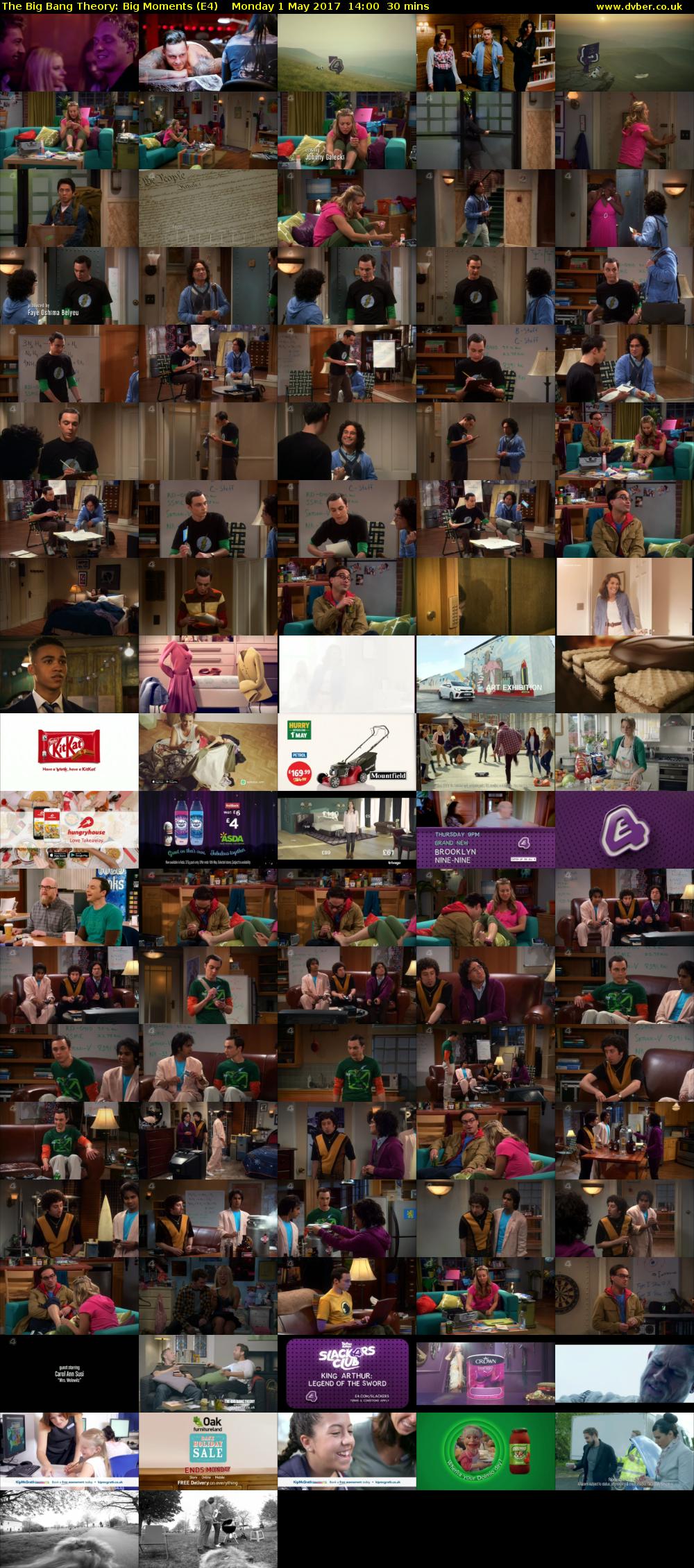 The Big Bang Theory: Big Moments (E4) Monday 1 May 2017 14:00 - 14:30