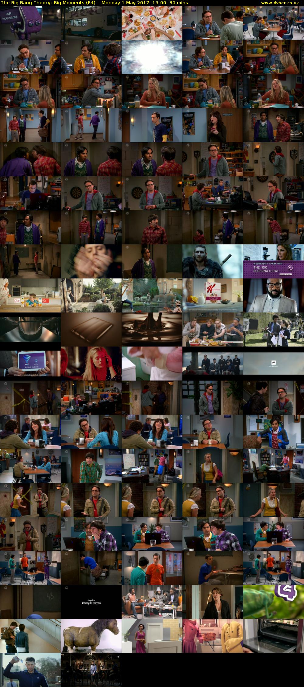 The Big Bang Theory: Big Moments (E4) Monday 1 May 2017 15:00 - 15:30