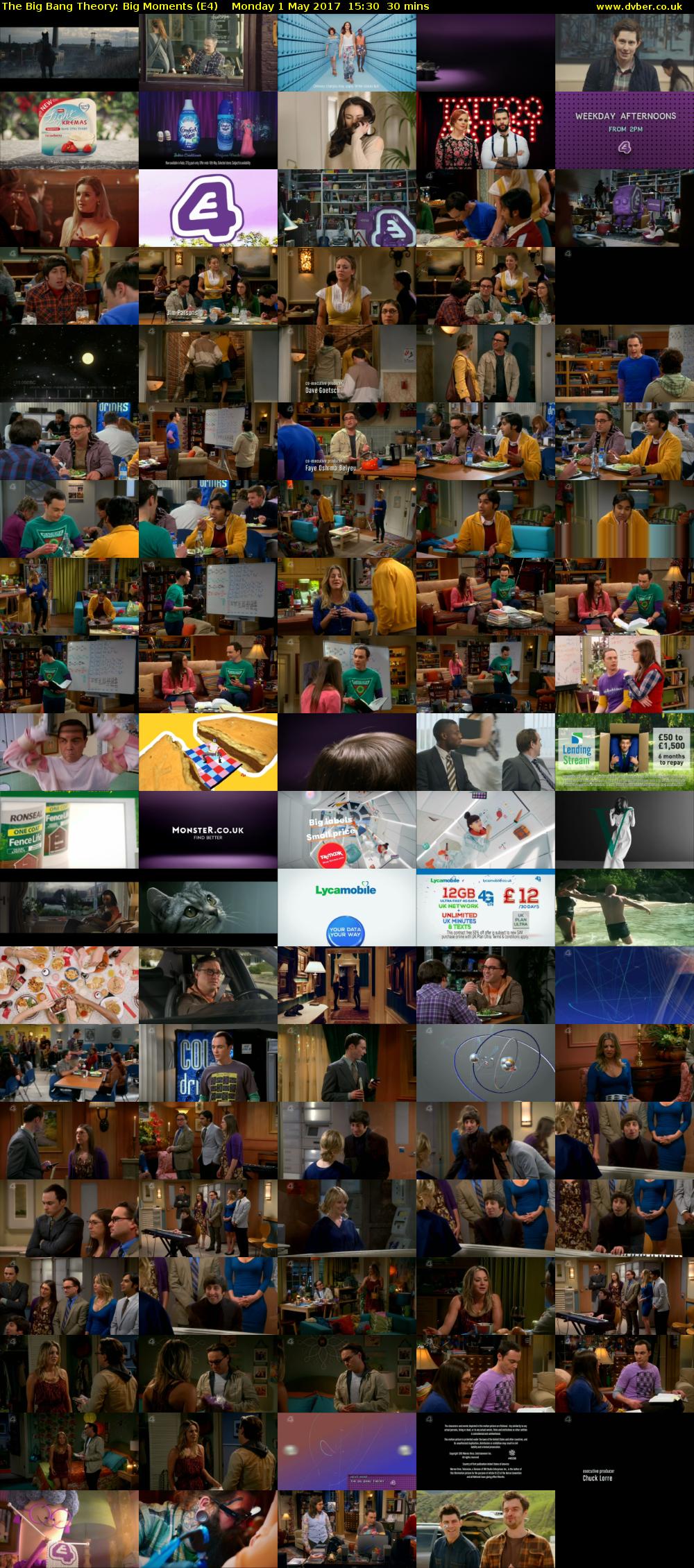 The Big Bang Theory: Big Moments (E4) Monday 1 May 2017 15:30 - 16:00