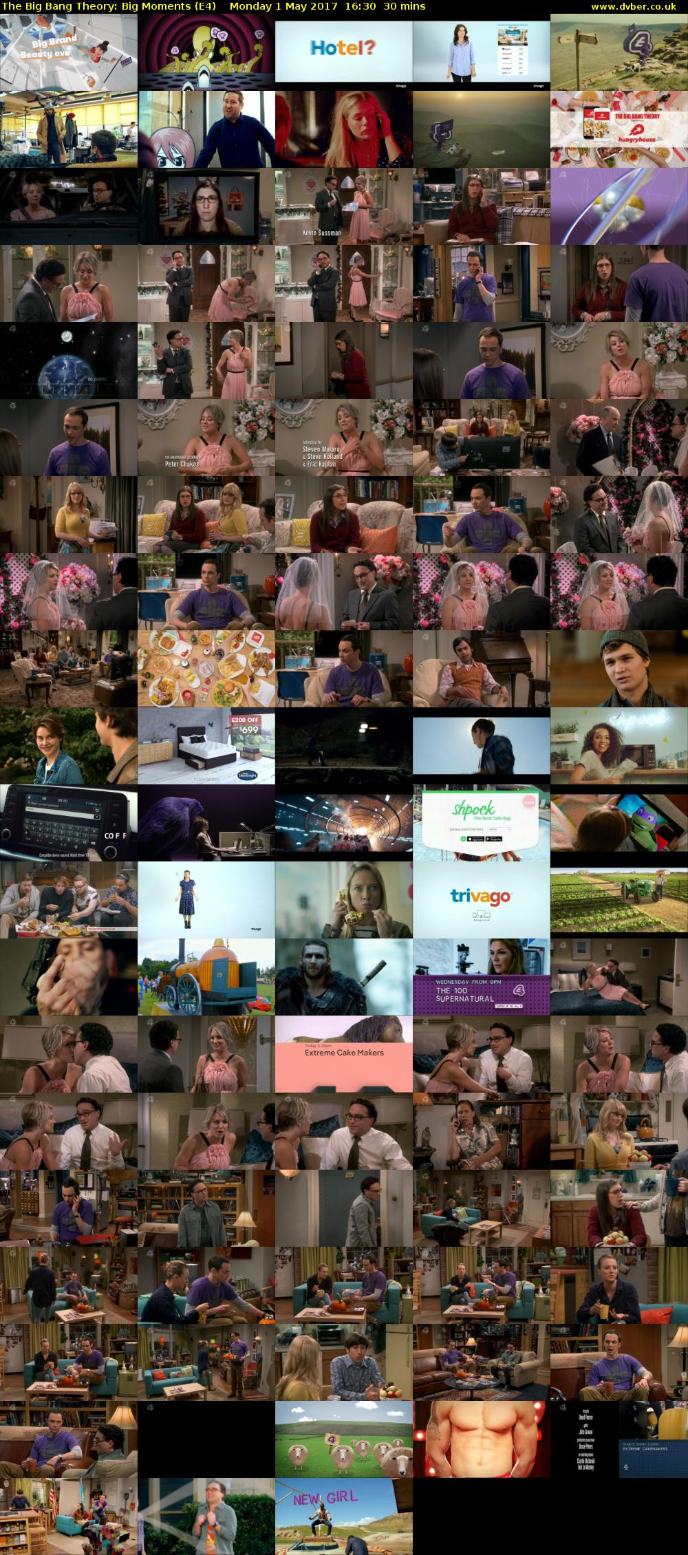 The Big Bang Theory: Big Moments (E4) Monday 1 May 2017 16:30 - 17:00