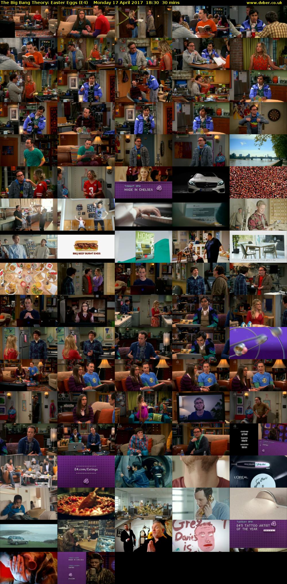 The Big Bang Theory: Easter Eggs (E4) Monday 17 April 2017 18:30 - 19:00