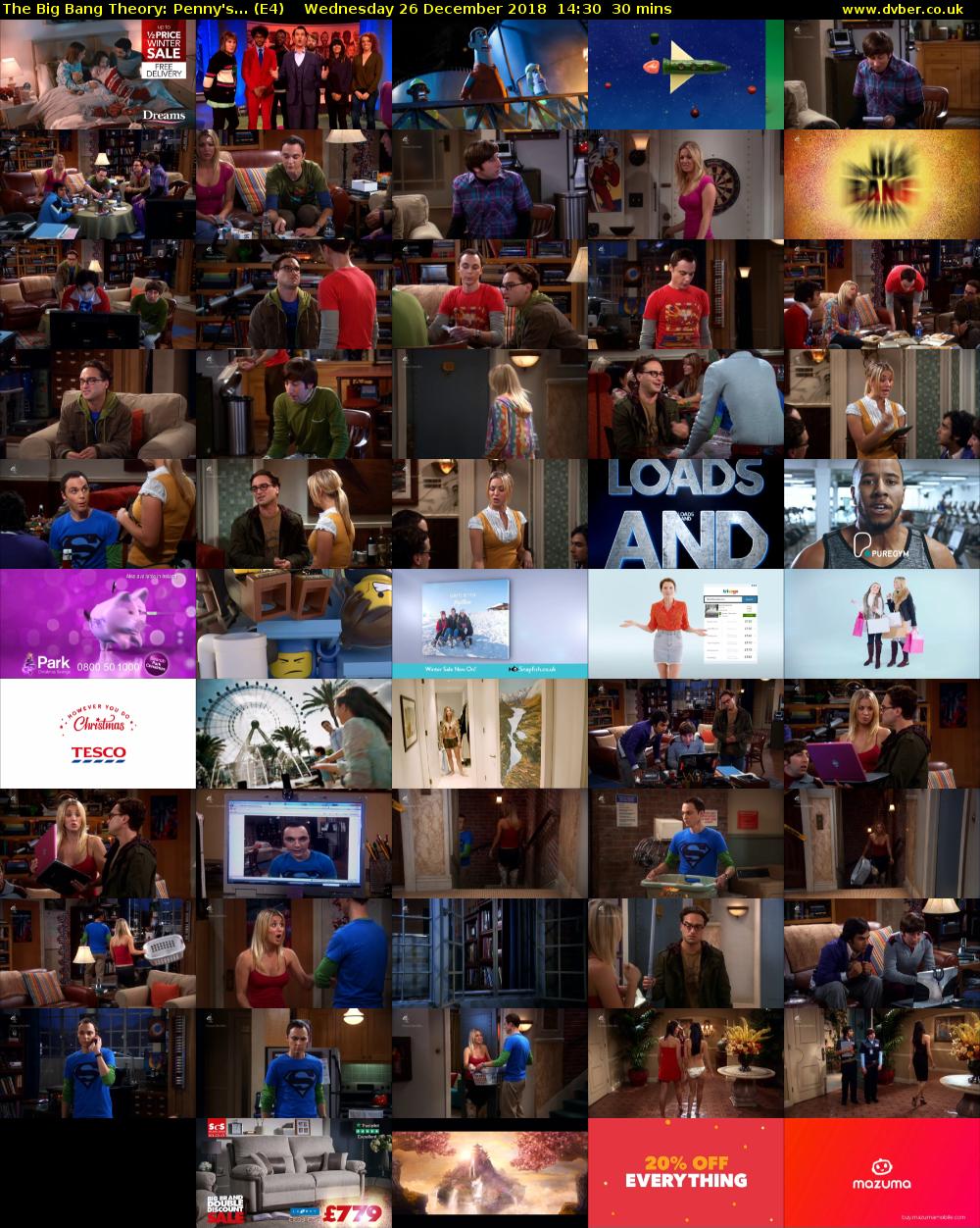 The Big Bang Theory: Penny's... (E4) Wednesday 26 December 2018 14:30 - 15:00