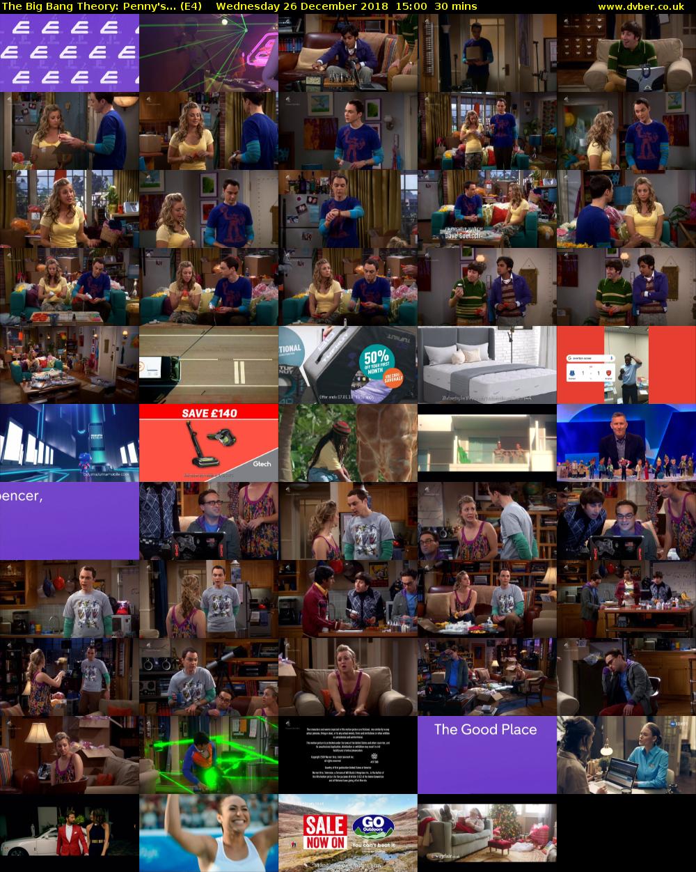 The Big Bang Theory: Penny's... (E4) Wednesday 26 December 2018 15:00 - 15:30