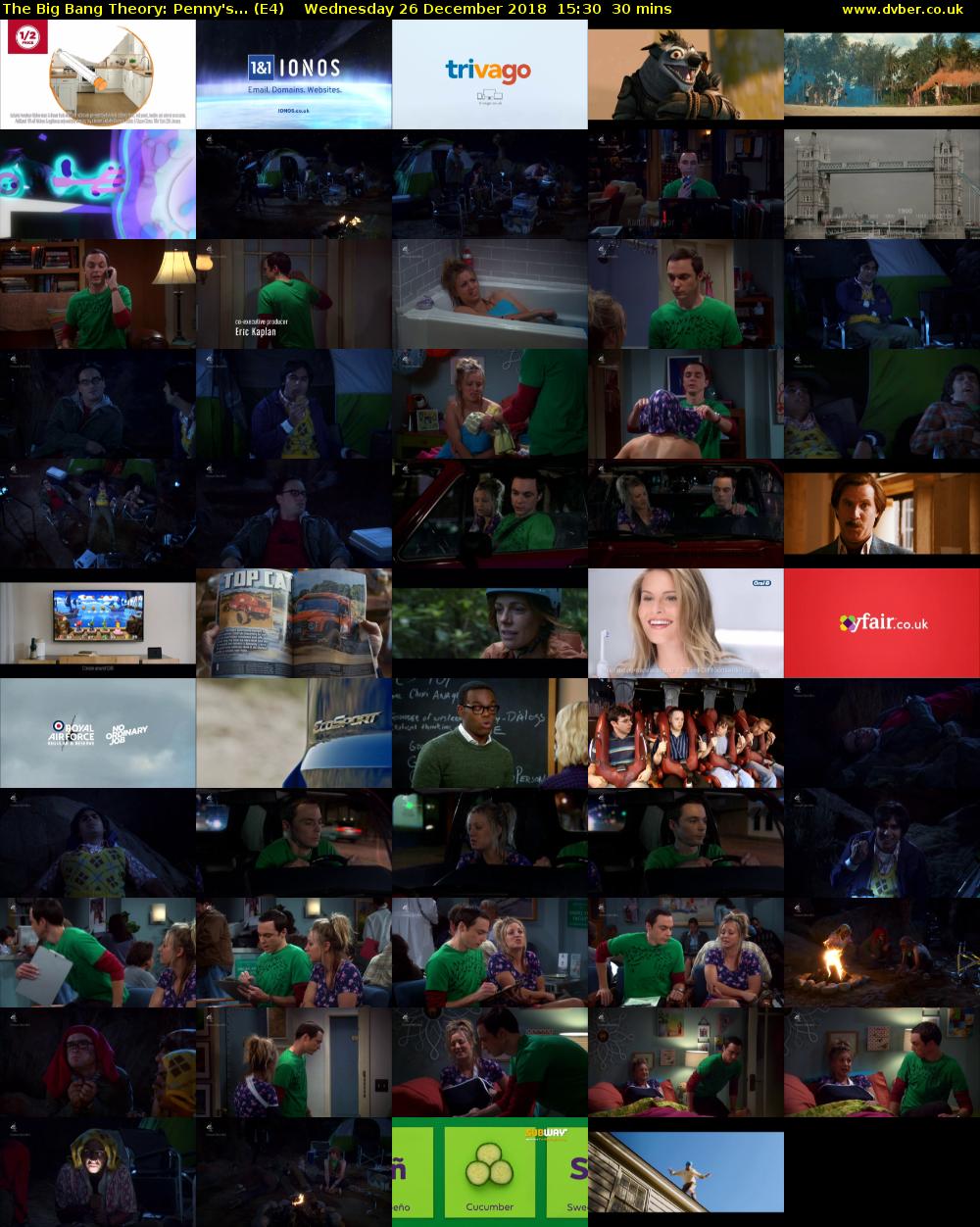 The Big Bang Theory: Penny's... (E4) Wednesday 26 December 2018 15:30 - 16:00