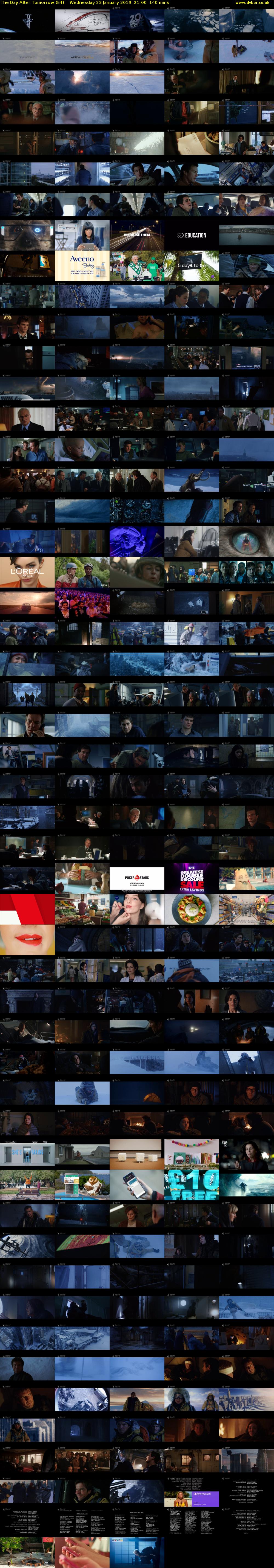 The Day After Tomorrow (E4) Wednesday 23 January 2019 21:00 - 23:20