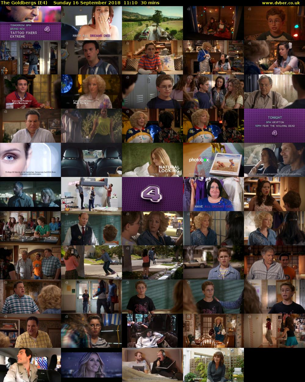 The Goldbergs (E4) Sunday 16 September 2018 11:10 - 11:40