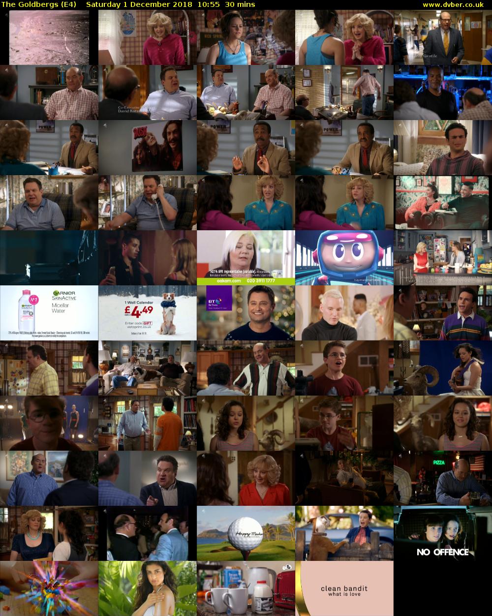 The Goldbergs (E4) Saturday 1 December 2018 10:55 - 11:25