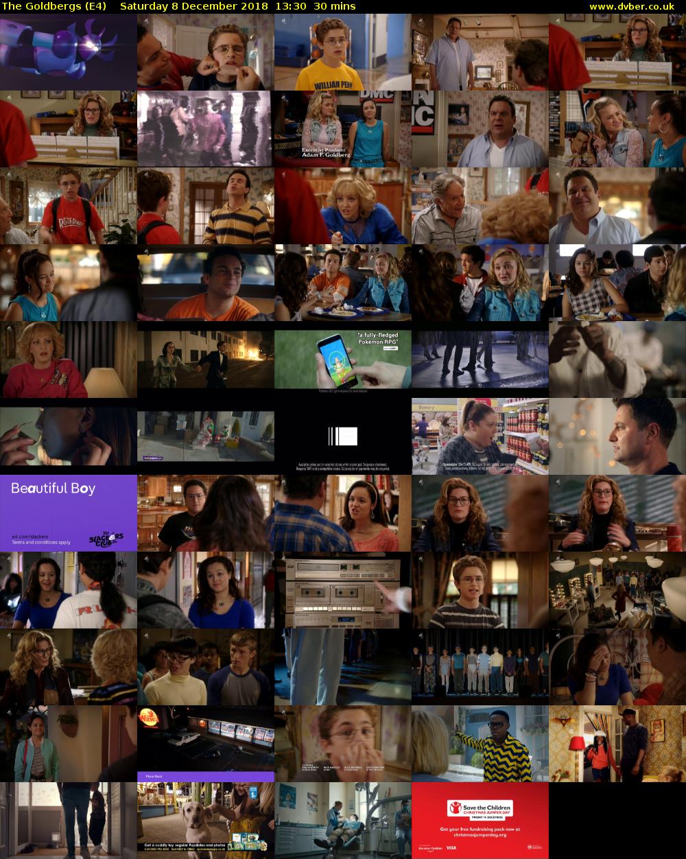 The Goldbergs (E4) Saturday 8 December 2018 13:30 - 14:00