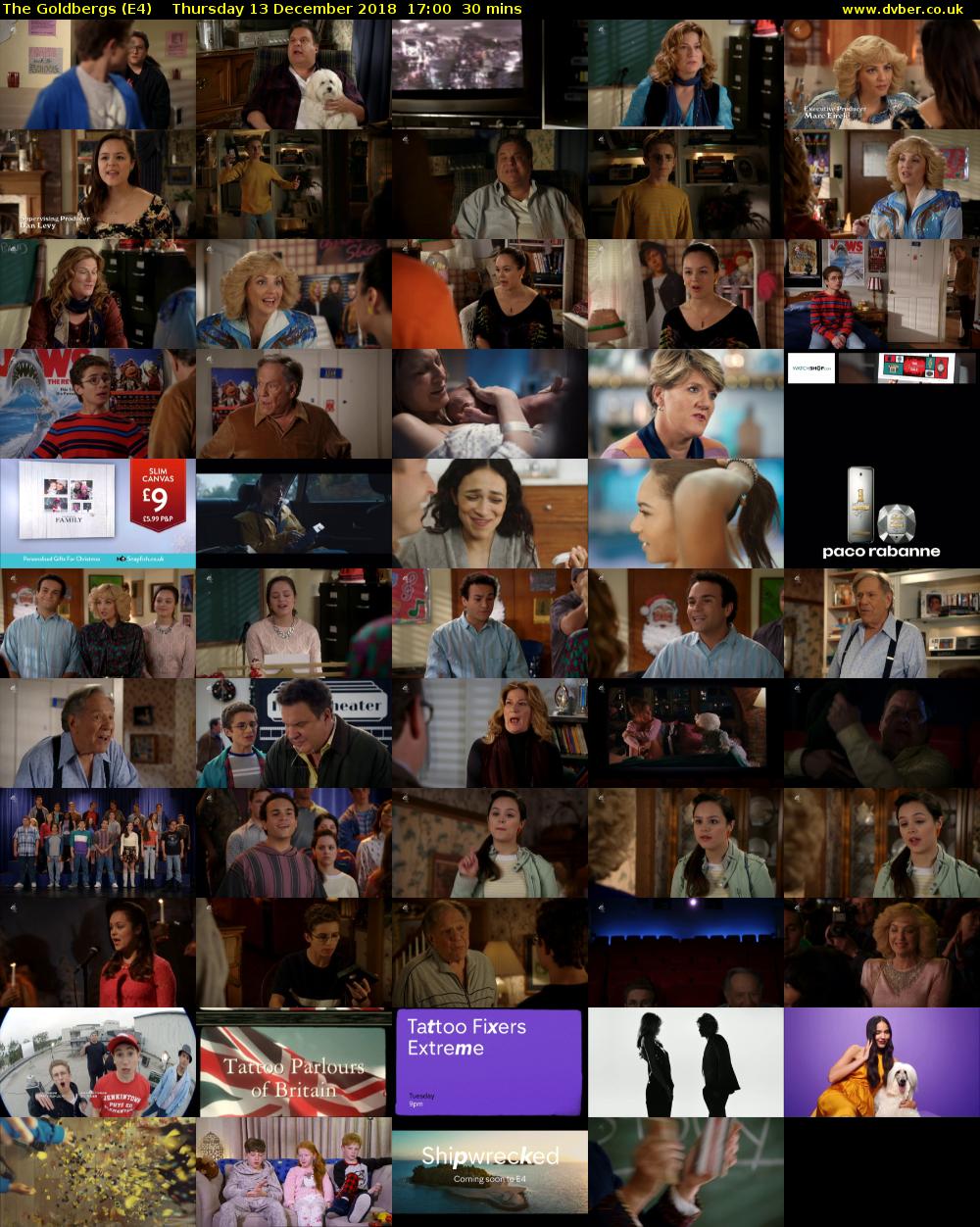 The Goldbergs (E4) Thursday 13 December 2018 17:00 - 17:30