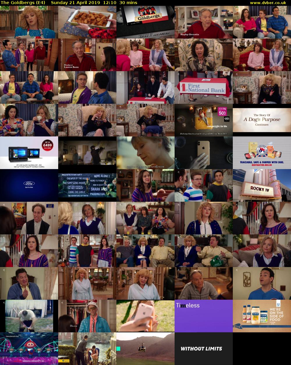 The Goldbergs (E4) Sunday 21 April 2019 12:10 - 12:40