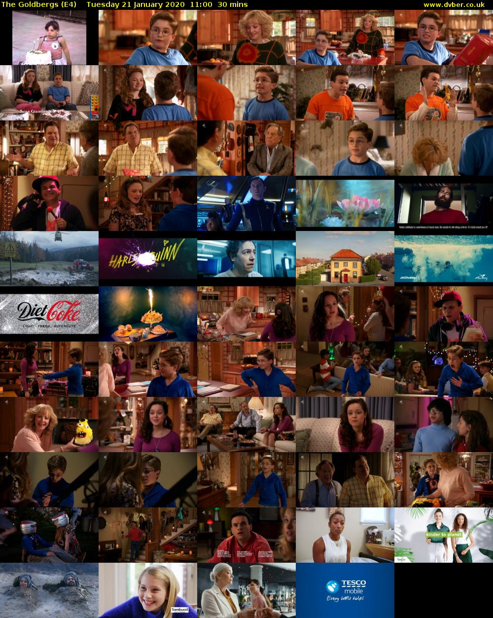 The Goldbergs (E4) Tuesday 21 January 2020 11:00 - 11:30