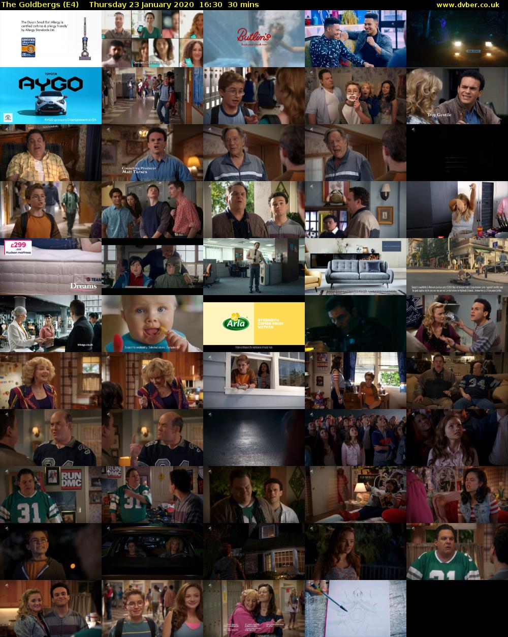The Goldbergs (E4) Thursday 23 January 2020 16:30 - 17:00