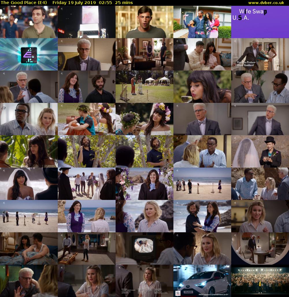 The Good Place (E4) Friday 19 July 2019 02:55 - 03:20