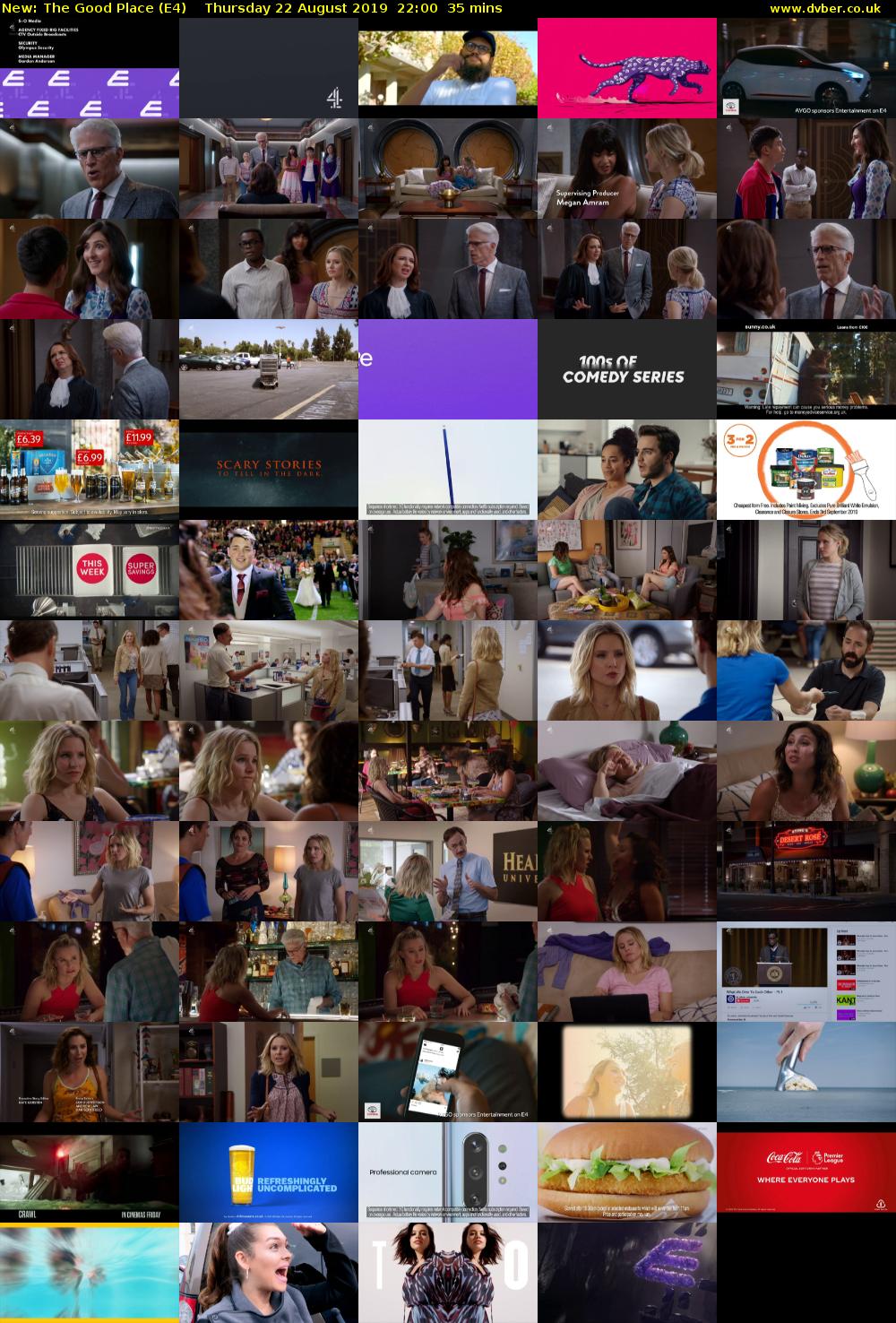 The Good Place (E4) Thursday 22 August 2019 22:00 - 22:35