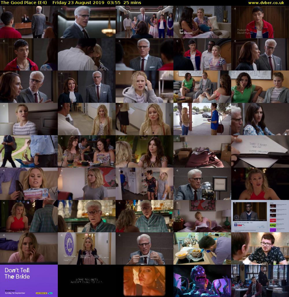 The Good Place (E4) Friday 23 August 2019 03:55 - 04:20