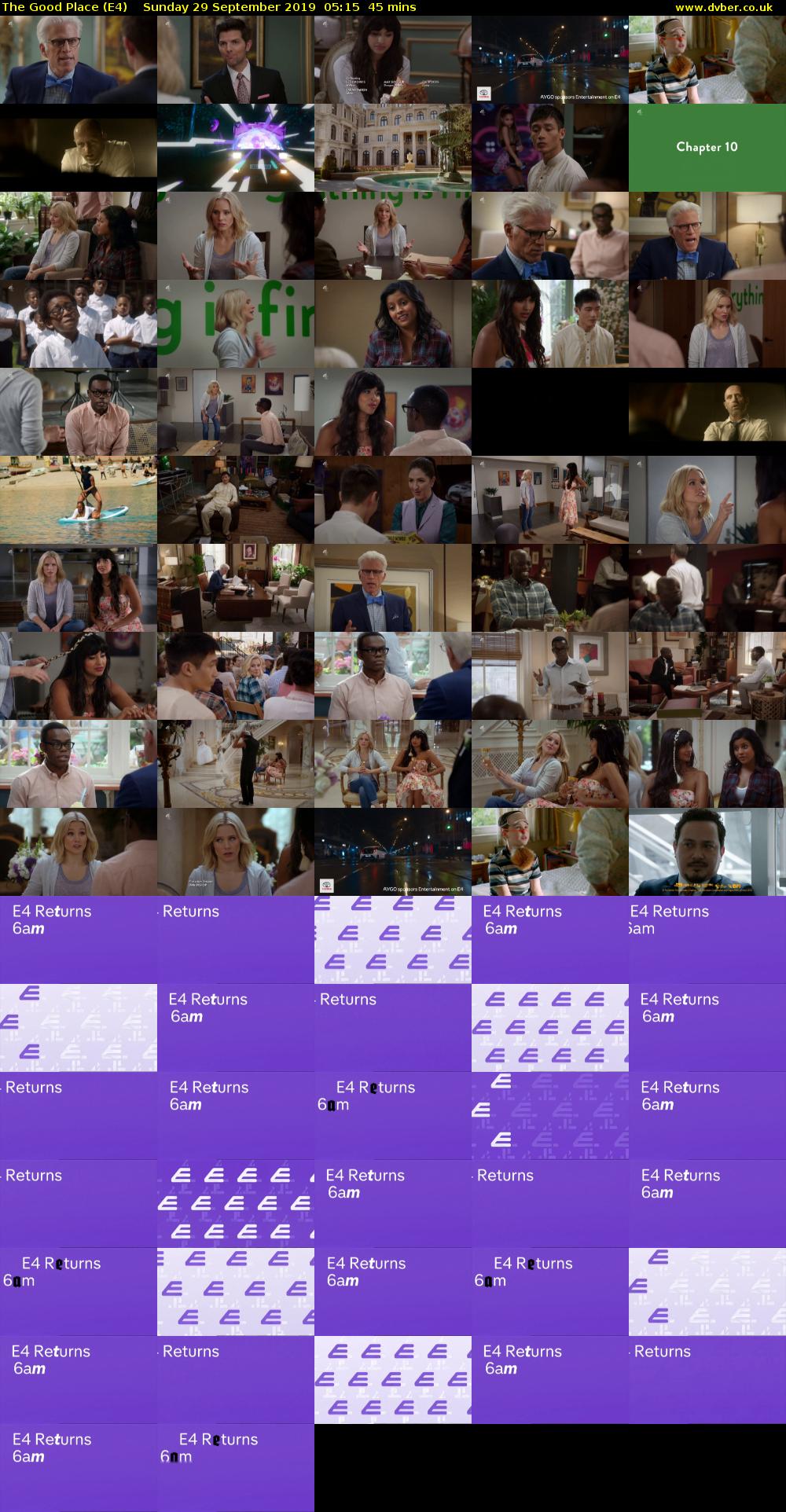 The Good Place (E4) Sunday 29 September 2019 05:15 - 06:00