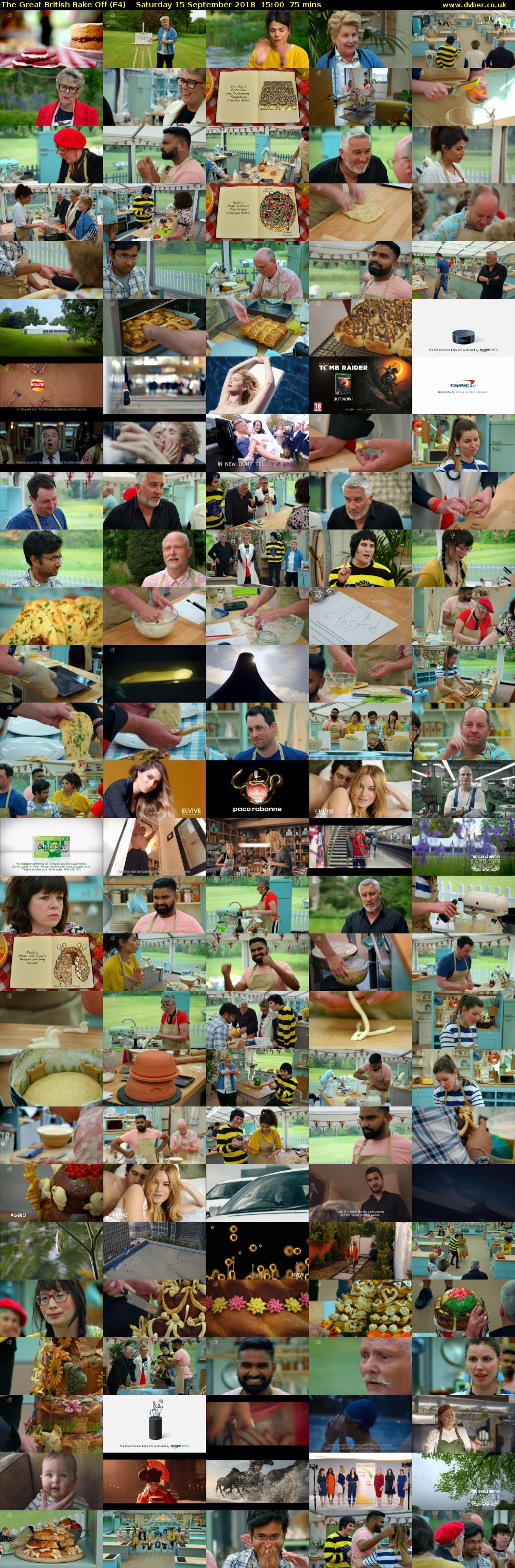 The Great British Bake Off (E4) Saturday 15 September 2018 15:00 - 16:15