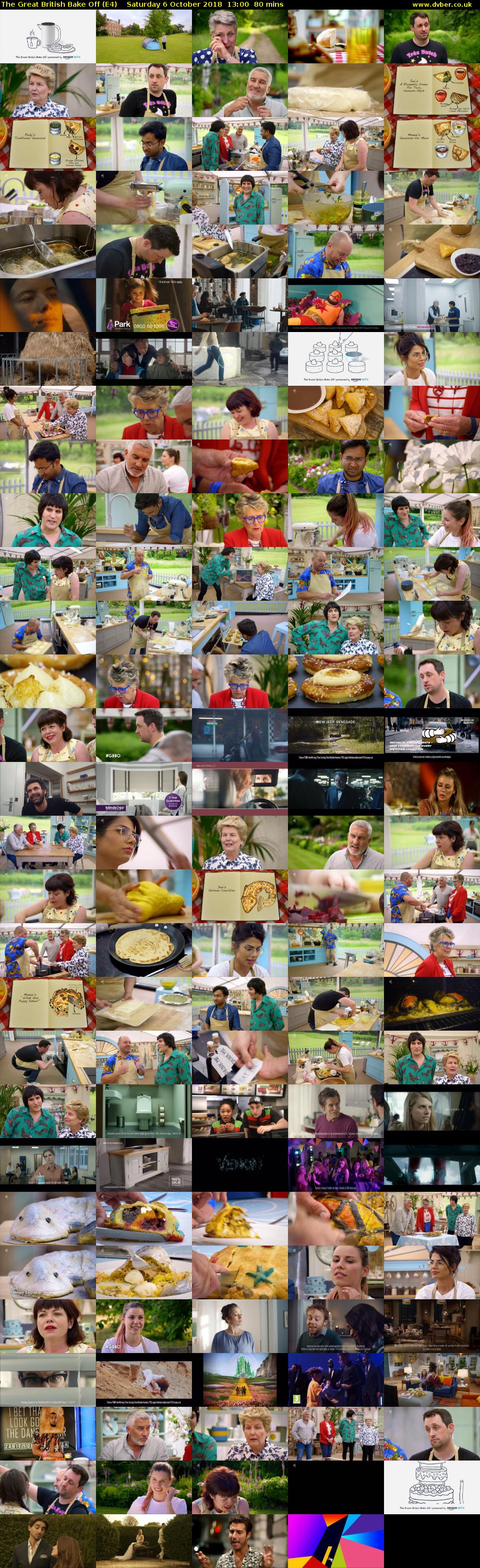 The Great British Bake Off (E4) Saturday 6 October 2018 13:00 - 14:20