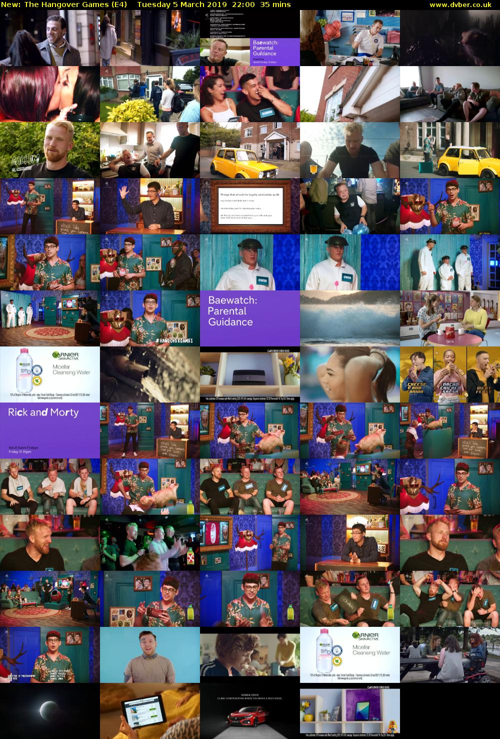 The Hangover Games (E4) Tuesday 5 March 2019 22:00 - 22:35