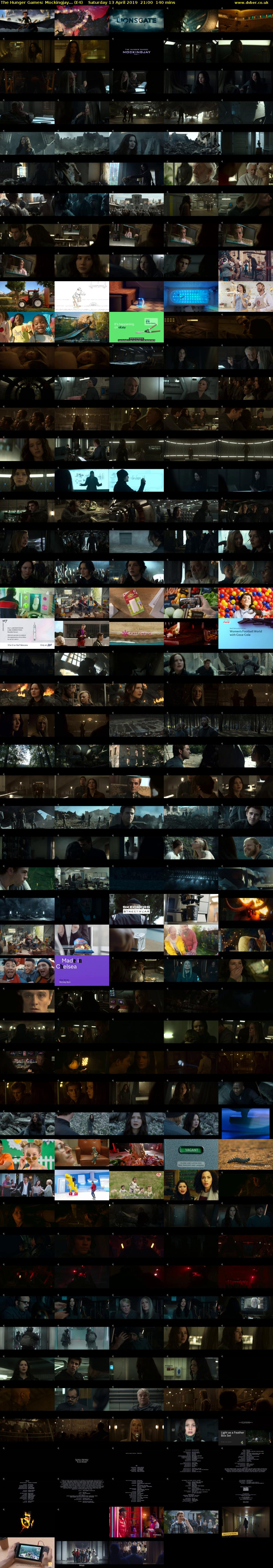 The Hunger Games: Mockingjay... (E4) Saturday 13 April 2019 21:00 - 23:20