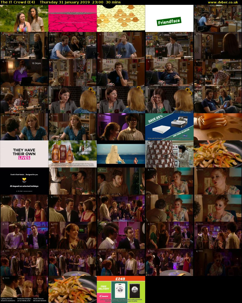 The IT Crowd (E4) Thursday 31 January 2019 23:00 - 23:30