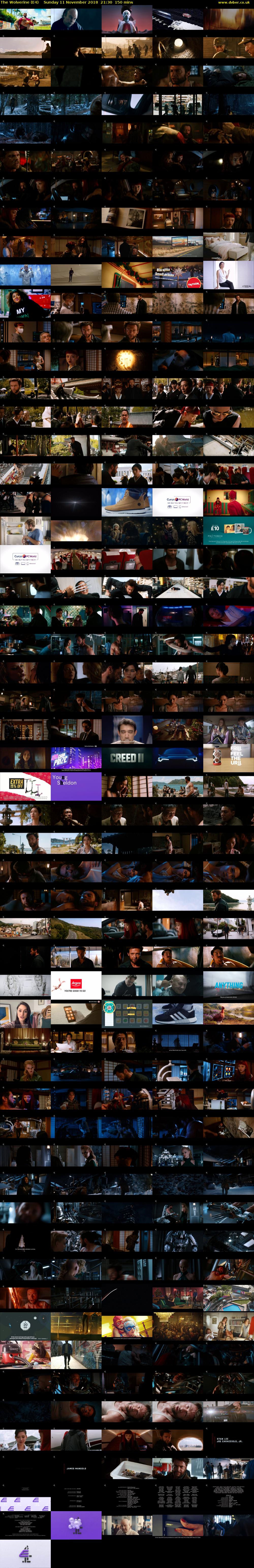 The Wolverine (E4) Sunday 11 November 2018 21:30 - 00:00