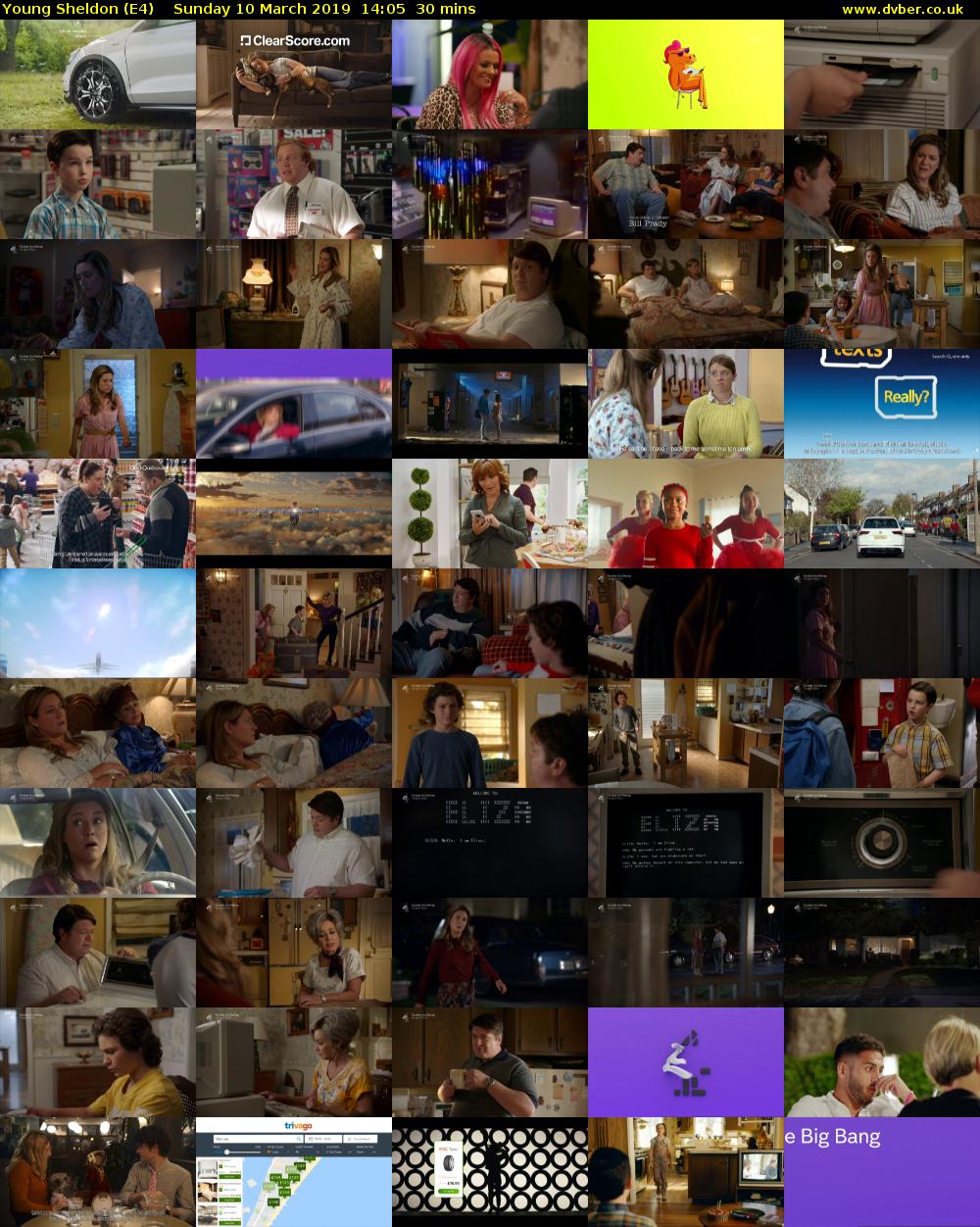 Young Sheldon (E4) Sunday 10 March 2019 14:05 - 14:35