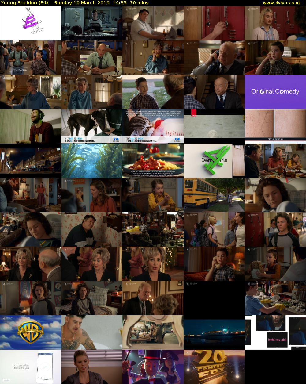 Young Sheldon (E4) Sunday 10 March 2019 14:35 - 15:05