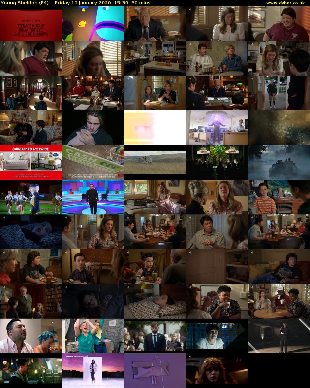 Young Sheldon (E4) Friday 10 January 2020 15:30 - 16:00