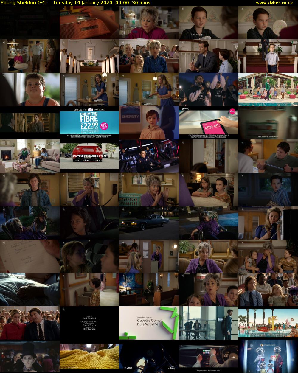 Young Sheldon (E4) Tuesday 14 January 2020 09:00 - 09:30